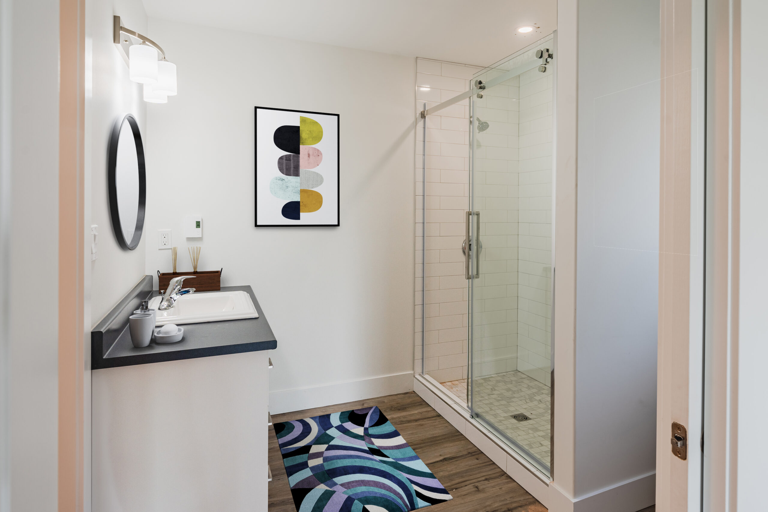 Photo of the ensuite bathroom inside The Honeycrisp home, Valley Garden Home Collection